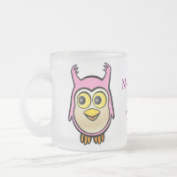 Bande dessinée rose mignonne customisée de hibou