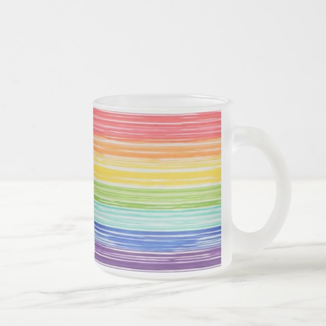 Tasse Givré Bandes arc-en-ciel inondées (Droit)