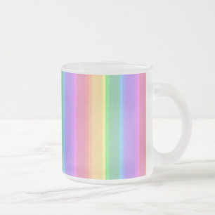 Tasse Givré Bandes arc-en-ciel pastel
