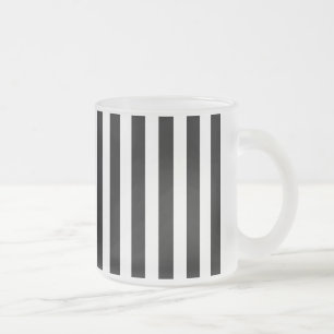 Tasse Givré Bandes de bonbons noir et blanc