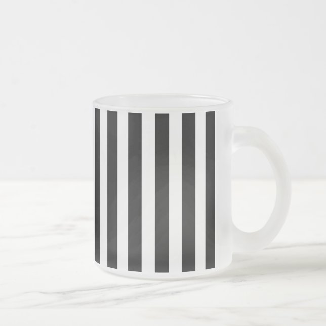 Tasse Givré Bandes de bonbons noir et blanc (Droit)