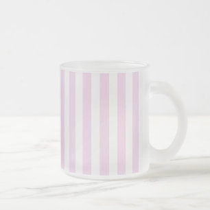 Tasse Givré Bandes de bonbons rose pâle et blanc