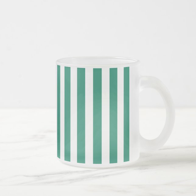 Tasse Givré Bandes de bonbons vert et blanc (Droit)