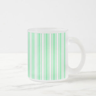 Tasse Givré Bandes de bonbons vert et blanc pastel