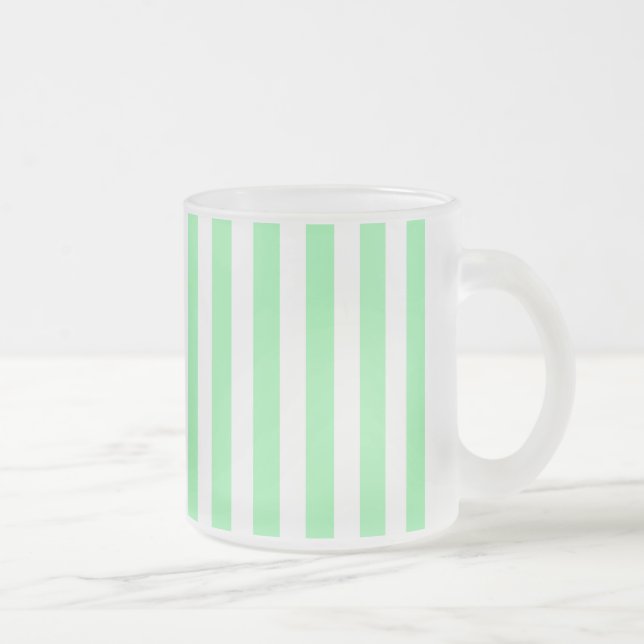 Tasse Givré Bandes de bonbons vertes et blanches (Droit)