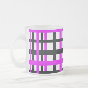 Tasse Givré Bandes d'enchaînement noir blanc rose