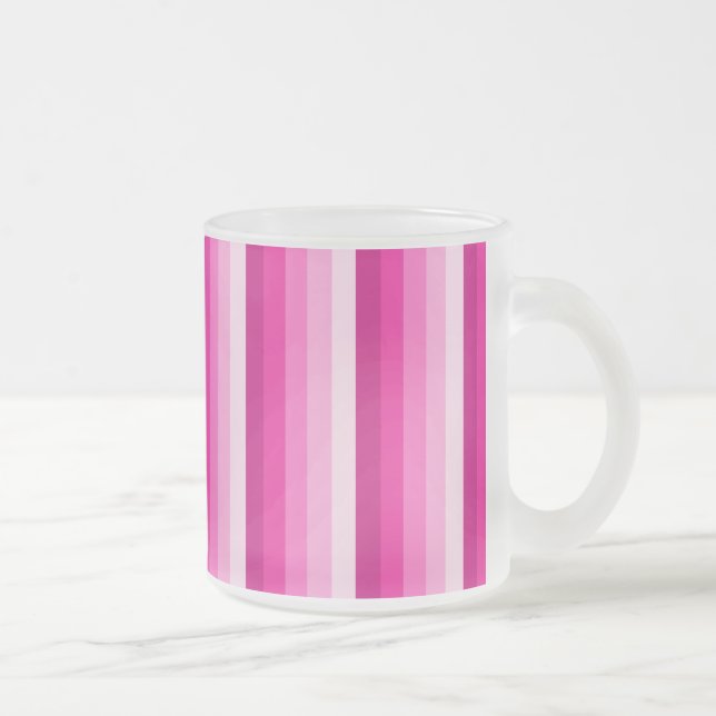 Tasse Givré Bandes d'ombre rose chaud (Droit)