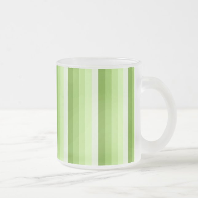Tasse Givré Bandes d'ombre vert citron (Droit)