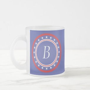 Tasse Givré Bannière étoilée patriote - avec le monogramme