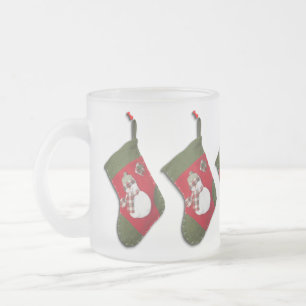 Tasse Givré Bas de Noël d'écharpe de plaid de bonhomme de