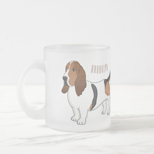 Tasse Givré Basset hound dessin de chien (Gauche)