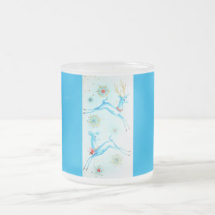 Tasse Givré Beau renne vintage de la moitié du siècle