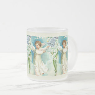 Tasse Givré Bébé ange avec cloche bleue 