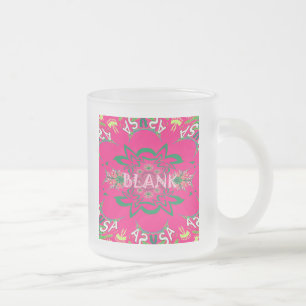 Tasse Givré Bébé Vierge Monogramme Floral Rose Vivid Teinte Vi