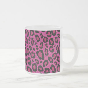 Tasse Givré Belle parties scintillant léopard rose chaud brill