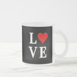 Tasse Givré Black LOVE Heart Moderne tendance