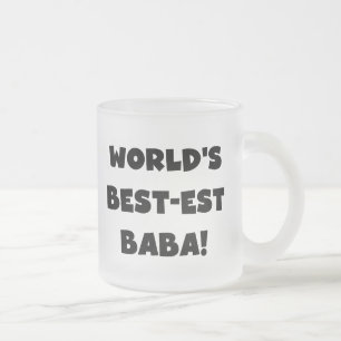 Tasse Givré Black Text Meilleurs T-shirts et cadeaux Baba