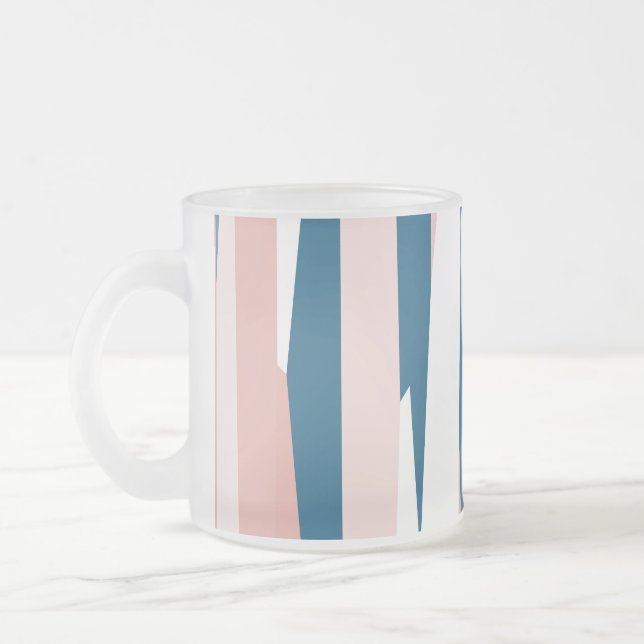 Tasse Givré Bleu rose et blanc Abstrait (Gauche)