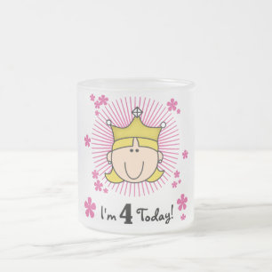 Tasse Givré Blond Princess 4th Birthday Tshirts et cadeaux
