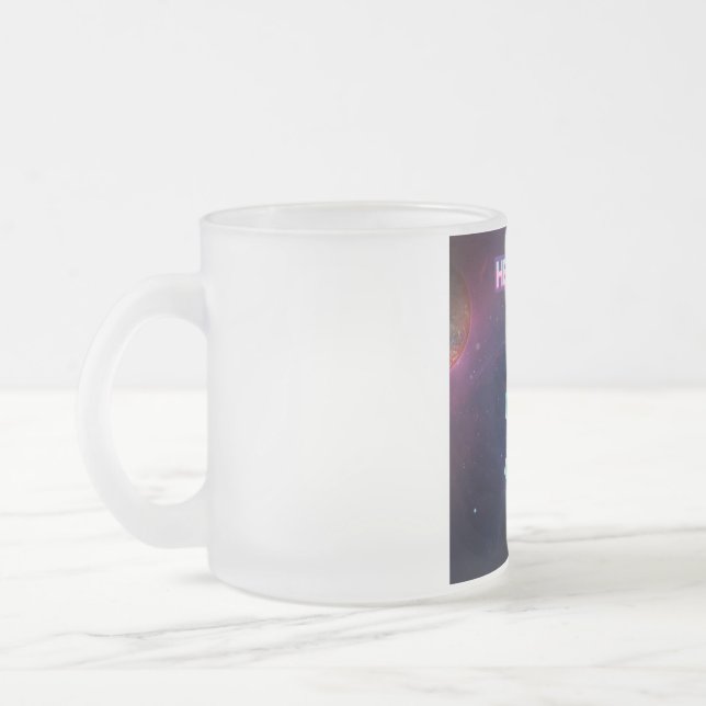 Tasse Givré Bonjour de l'espace. (Gauche)
