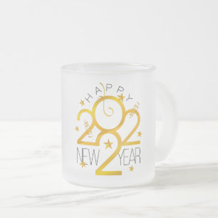 Tasse Givré Bonne année 2022 Design avec Gold Star