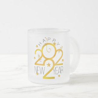 Tasse Givré Bonne année 2022 Design avec Gold Star
