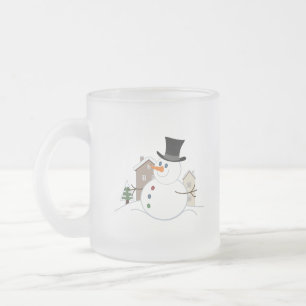 Tasse Givré Bonne illustration de Noël Snowman