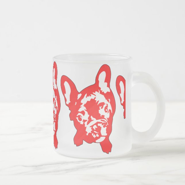Tasse Givré Bouledogue français assis (Droit)