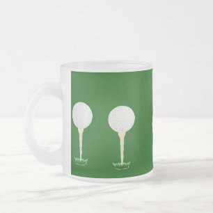 Tasse Givré Boules de golf motif sur vert