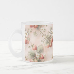 Tasse Givré Boulet d'aquarelle mignonne aux fraises