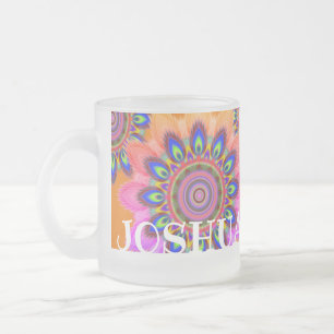 Tasse Givré Bouteille de verre décongelée BOHO mandala