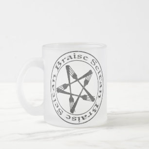 Tasse Givré Braise Seitan Vegan Pentagram (version sombre)