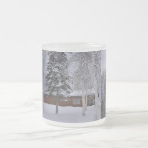 Tasse Givré Branche d'arbre arctique d'art de chutes de neige