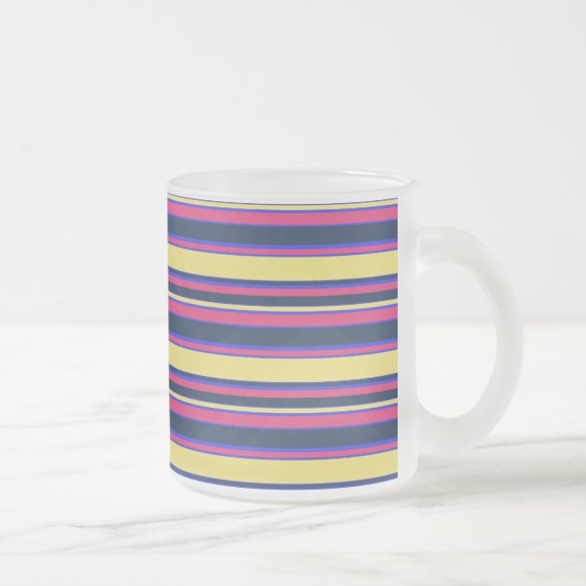Tasse Givré Brayures rose, jaune et bleue (Droit)