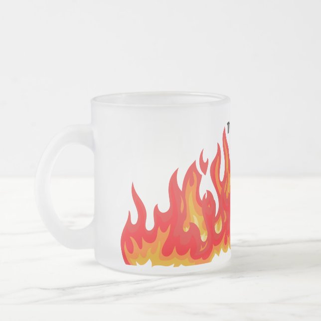 Tasse Givré "Ça va" (noir + feu et flammes) (Gauche)