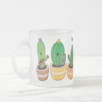 Cactus trio chantante mignonne dessin animé