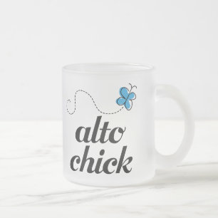 Tasse Givré Cadeau bleu mignon de poussin d'alto de musique de