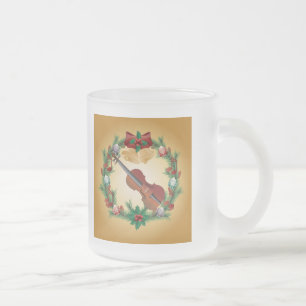 Tasse Givré Cadeau de musicien de guirlande de Noël de musique