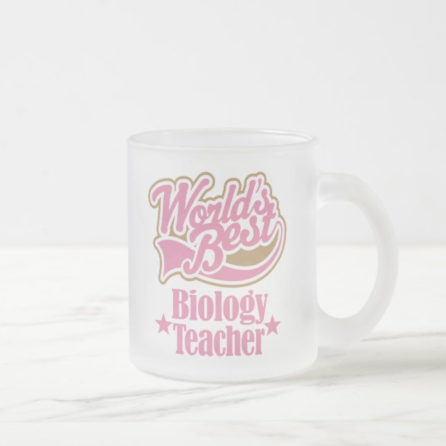 Tasse Givré Cadeau de professeur de biologie (mondes (Droit)