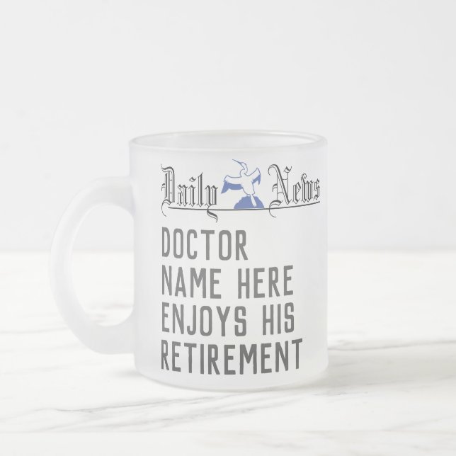Tasse Givré Cadeau de retraite pour un médecin (Gauche)