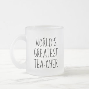 Tasse Givré Cadeau de verre à thé d'appréciation d'enseignant