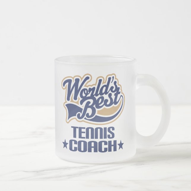 Tasse Givré Cadeau d'entraîneur de tennis (Droit)