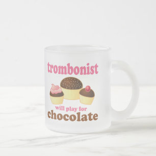 Tasse Givré Cadeau drôle de tromboniste de chocolat