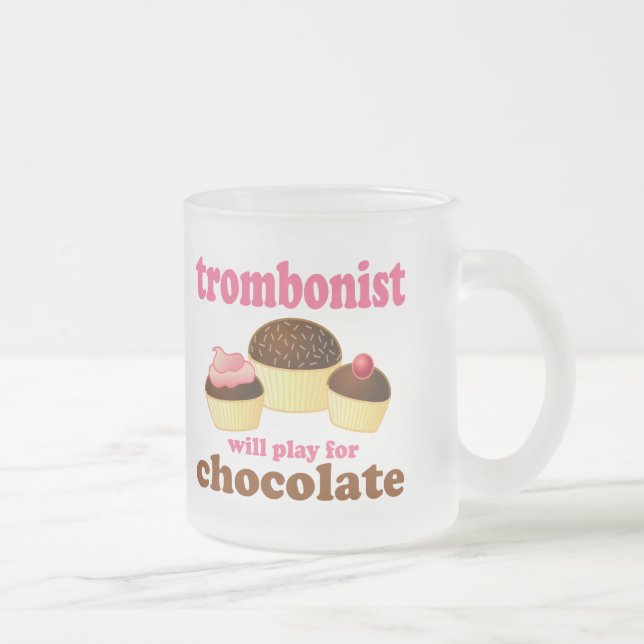 Tasse Givré Cadeau drôle de tromboniste de chocolat (Droit)