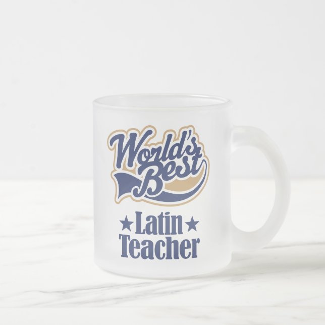 Tasse Givré Cadeau latin de professeur pour (mondes meilleurs) (Droit)