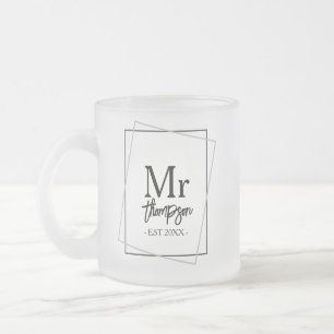 Tasse Givré Cadeau mariage pour deux M. et Mme Personnalisé