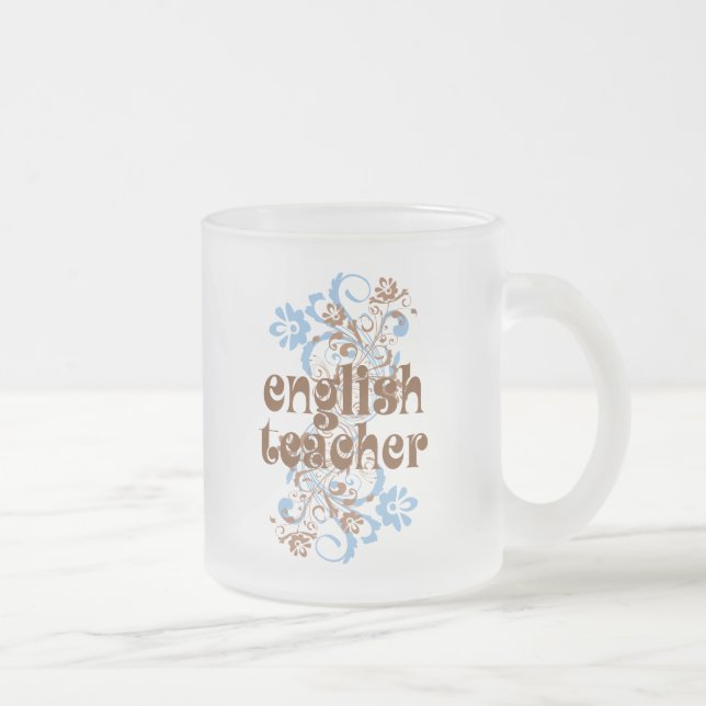 Tasse Givré Cadeau mignon de professeur d'Anglais (Droit)