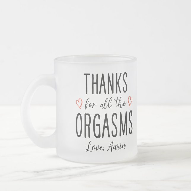 Tasse Givré Cadeau personnalisé Girlfriend, Merci pour tous le (Gauche)