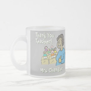 Tasse Givré Cadeau pour enseignant. Merci à une enseignante