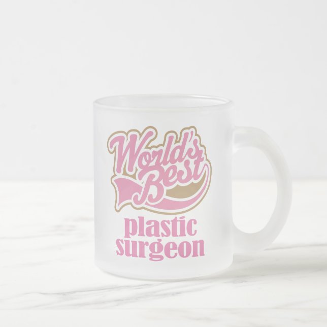 Tasse Givré Cadeau rose de chirurgien plasticien (Droit)